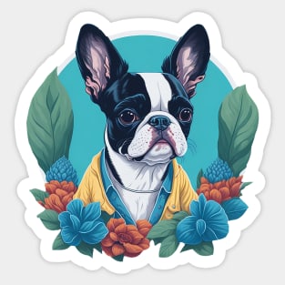 Classic Elegance: The Boston Terrier Sticker